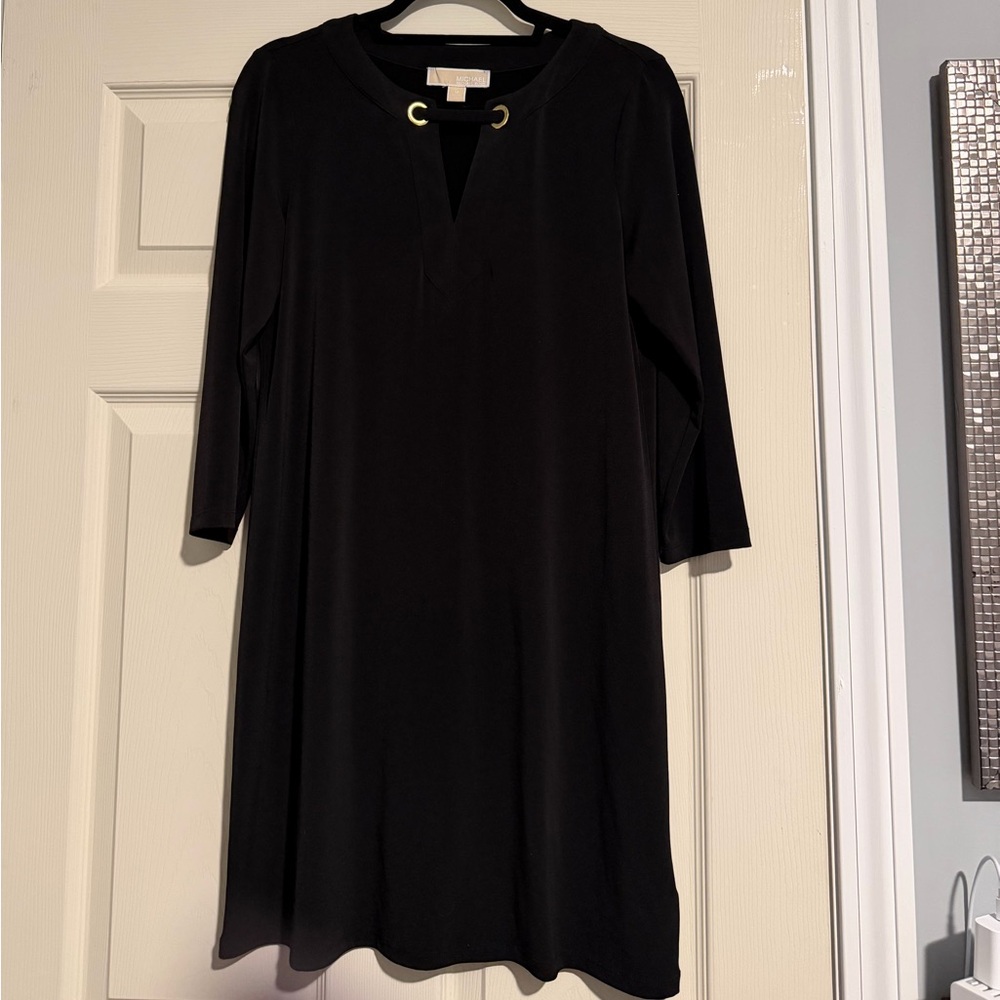 Michael Kors Black Dress with Gold Details